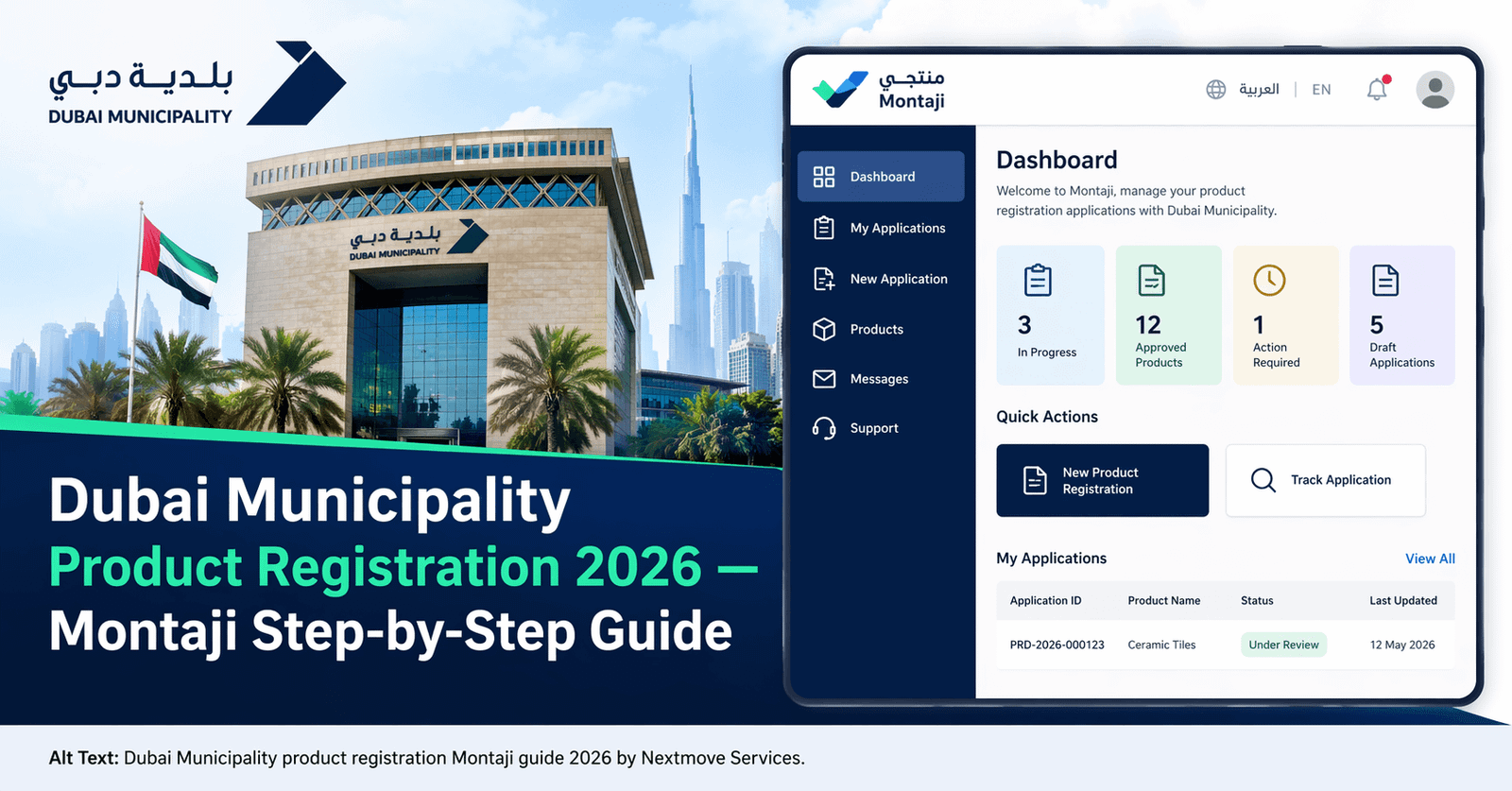 Dubai Municipality product registration guide